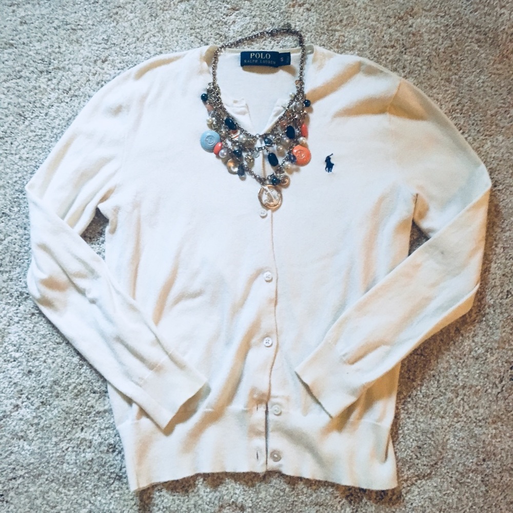 Polo Ralph Lauren Cream Cardigan